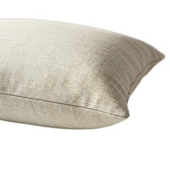 Close Up Of A White Textured Pillow On A Neutral Background Isolated