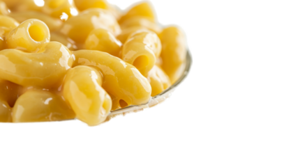 Close Up Of Creamy Macaroni And Cheese With Pasta In Bowl