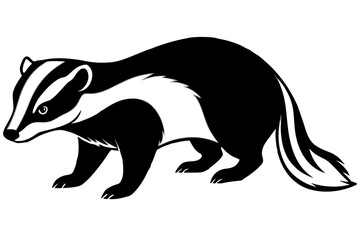 badger  silhouette vector illustration