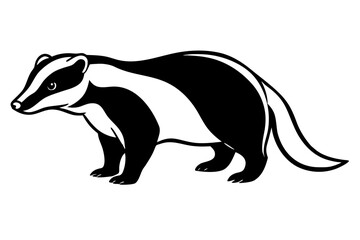 badger  silhouette vector illustration