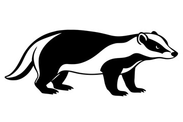 badger  silhouette vector illustration