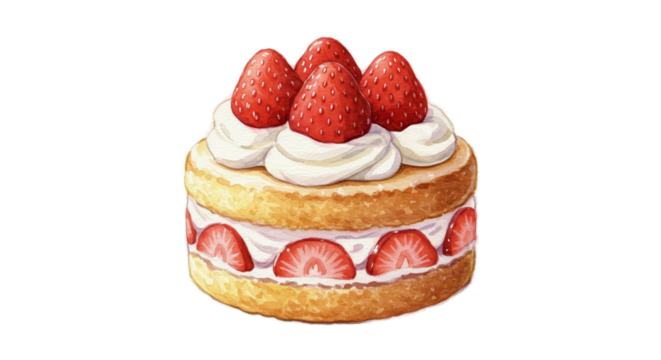 Delicious Strawberry Shortcake Dessert with Fresh Berries and Cream