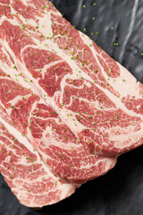 Fresh raw meat on a plate