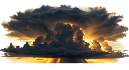 Dramatic Sunburst Through Dark Storm Clouds Over Reflective Water