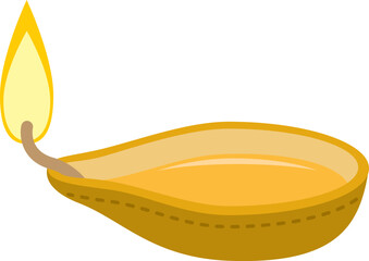 Diyas bright flame traditional indian festival light