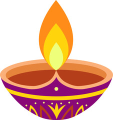 Diyas bright flame traditional indian festival light