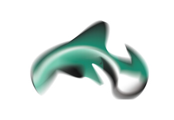 Glossy Mint Green 3D Shape Background