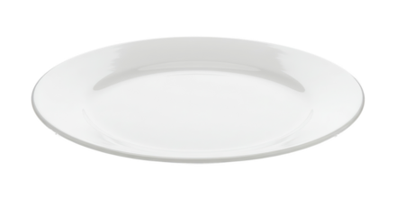 Empty White Dinner Plate Isolated Clean Surface Realistic Photo Studio Lighting