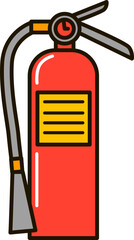 Red fire extinguisher safety equipment