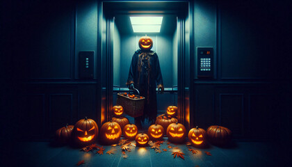 Haunted Halloween elevator - Horror inside