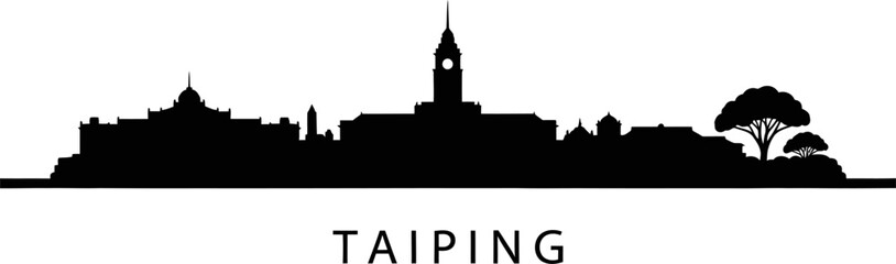 Obraz premium Taiping Cityscape Silhouette