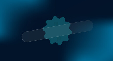 Glassmorphism Title Box Dark Gradient Background