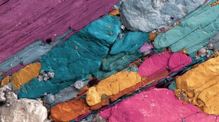 Colorful mineral crystal texture under microscope