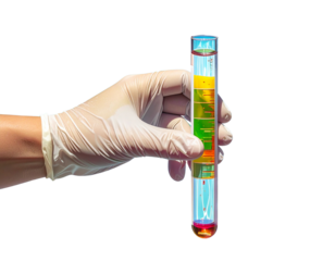 Checking Pool Chlorine Levels with Test Strip PNG