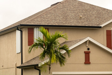 Shuttered homes before a hurricane