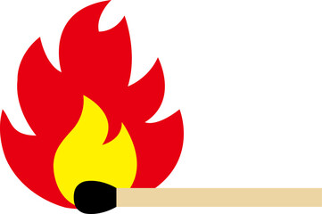 성냥 불 일러스트