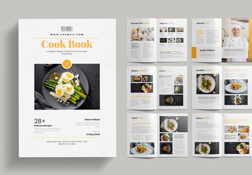 Cookbook Recipe Book Layout