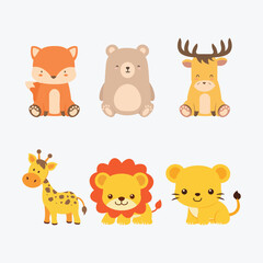 Cute Jungle Friends Animal Bundle