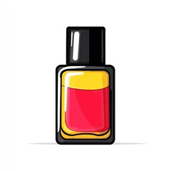 Striking Minimalist of a Nail Polish Bottle a Classic Beauty and Fashion Item Isolated on a Clean White Background
