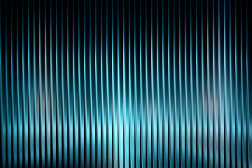Abstract vertical glass texture with shimmering blue and teal light streaks