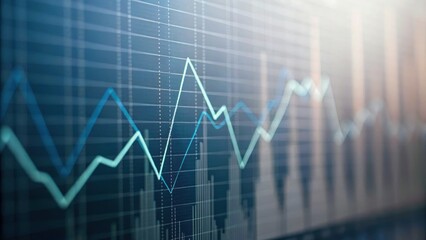 Abstract representation of financial data with blue and gray lines on a digital background, suggesting market trends and analytics.