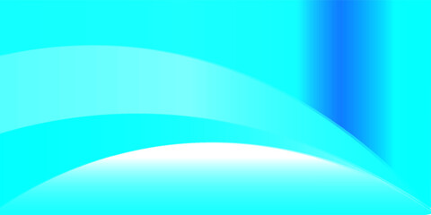Abstract blue wave background with smooth gradient curves and light cyan tones,
