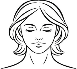 Elegant Woman Face Illustration. Minimal Female Face Line Art. Beauty Woman Portrait Outline. Modern Woman Face Silhouette. Abstract Female Face Design. Simple Woman Profile Drawing. Fashion Woman