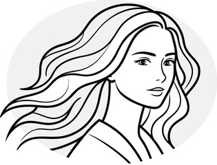 Elegant Woman Face Illustration. Minimal Female Face Line Art. Beauty Woman Portrait Outline. Modern Woman Face Silhouette. Abstract Female Face Design. Simple Woman Profile Drawing. Fashion Woman