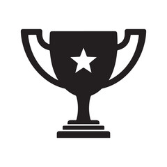 Trophy with star isolated on white