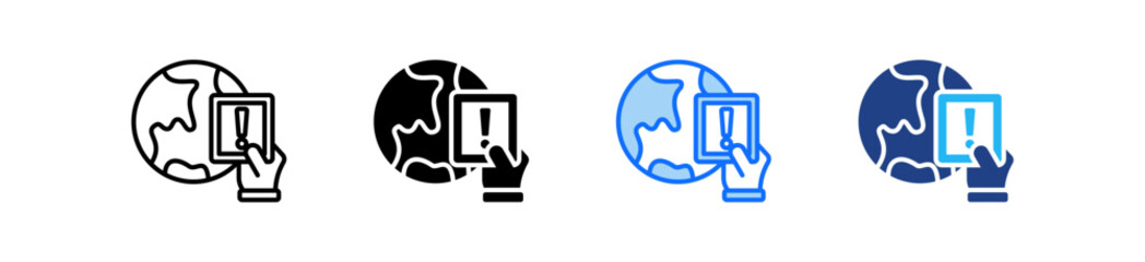 International Sanctions Icon Set Multiple Style Collection