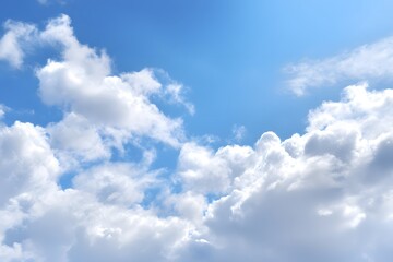 Blue Sky With Puffy Clouds
