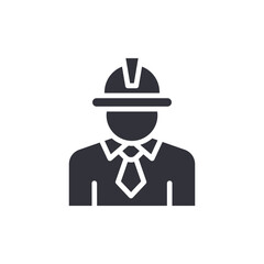 Engineer In Hardhat Professional Vector Icon Symbol