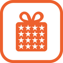 Gift Box Icon. A modern gift box icon with sleek lines and ribbon details, designed in vector style. Surprising gift box signs, vector illustration. Present symbol, logo illustration.