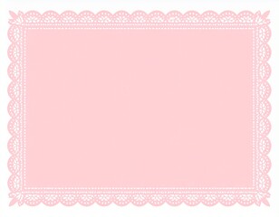 レースの縁飾りのフレーム・背景素材（AI生成画像）