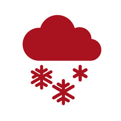 Snow Cloud Icon – Winter Weather Vector Illustration