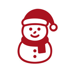 Snowman Icon – Winter Holiday Vector Symbol