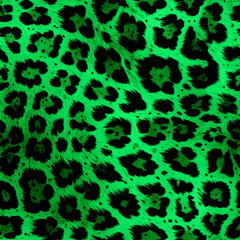 Obraz premium Realistic leopard animal print pattern with large, well-defined spots and natural fur texture. Elegant design for fashion, fabric, and home decor.