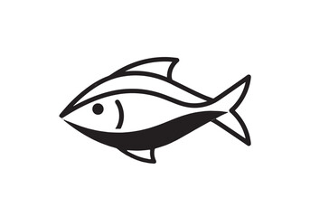 Fototapeta premium logo design combination of salmon with a smile.