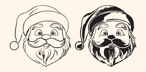 Vintage Santa Claus Set – Classic Christmas Illustration Collection