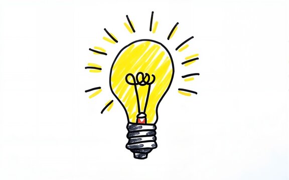 Stem education, children’s childhood creative idea and school education success concept with student’s hand drawing doodle on white background. High quality