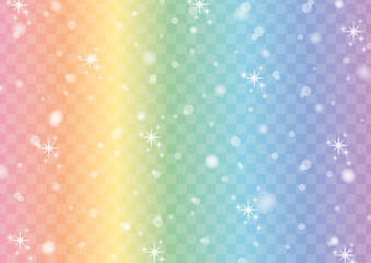 ファンシーな虹色背景