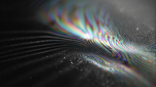 Iridescent Light Refraction on Textured Surface - Powered by Adobe