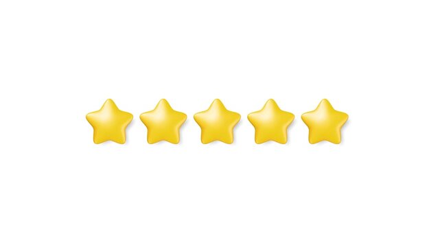 5 star rating, simple animation.Animation of stars used in rankings, etc.