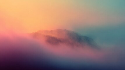 Fototapeta premium Misty Mountain Range at Sunrise