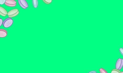 frame with flowers and butterflies