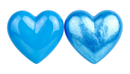 Blue Heart Duo Collection isolated on transparent background