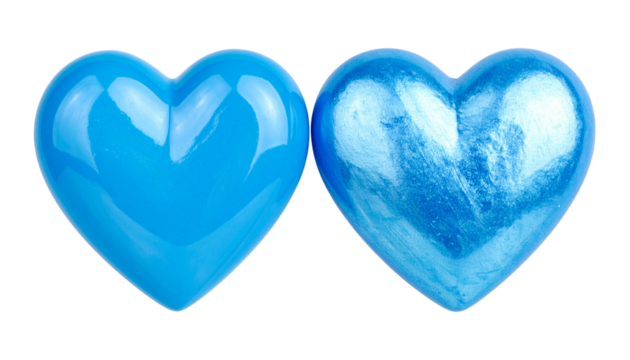 Blue Heart Duo Collection isolated on transparent background