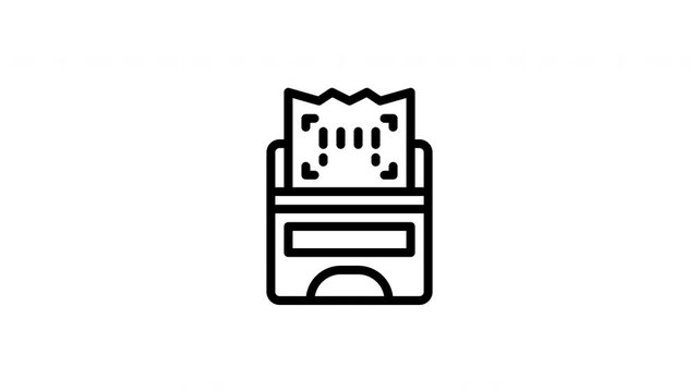 barcode printer animated icon