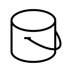 Simple Paint Bucket Line Iconpaint, bucket, can, container, art,