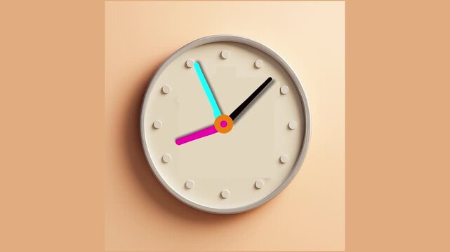 Minimalist Clock Animation &ndash; Time Loop Motion Graphics